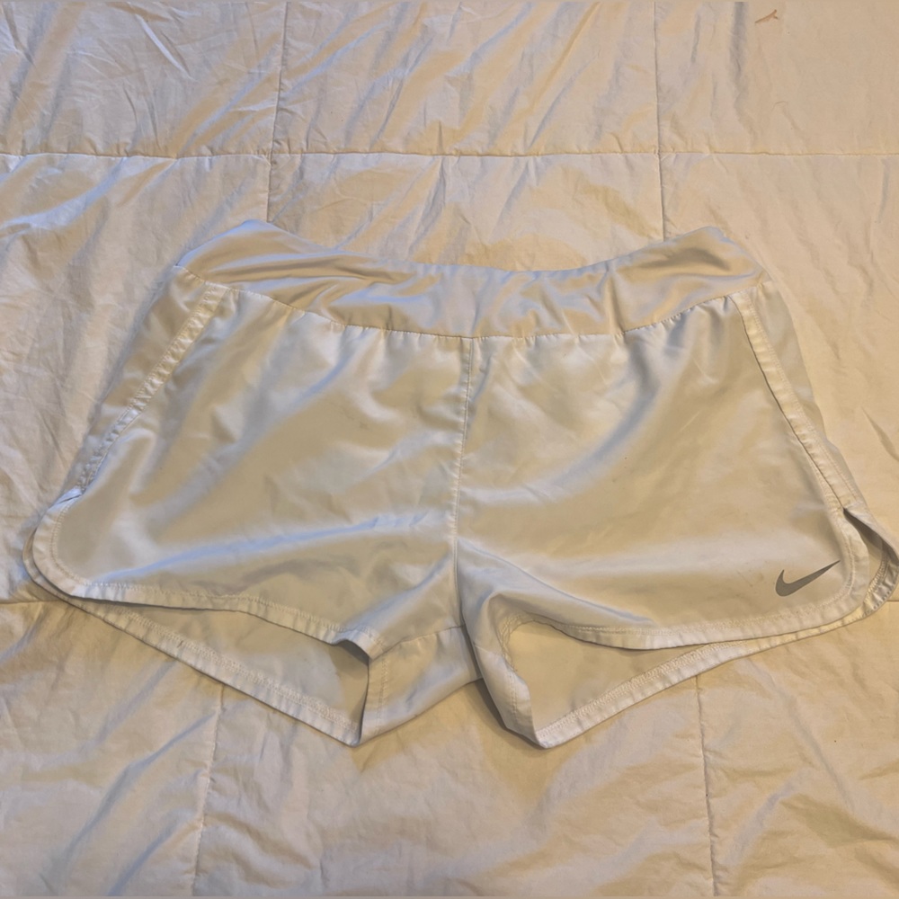 Nike dry fit white shorts